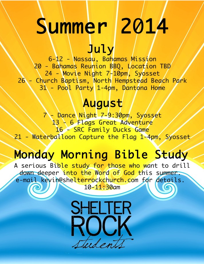 SRC Summer Calendar 2014